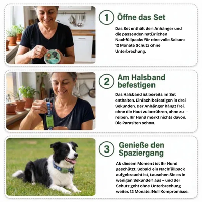 Natürlicher Zeckenschutz Anhänger für Hunde