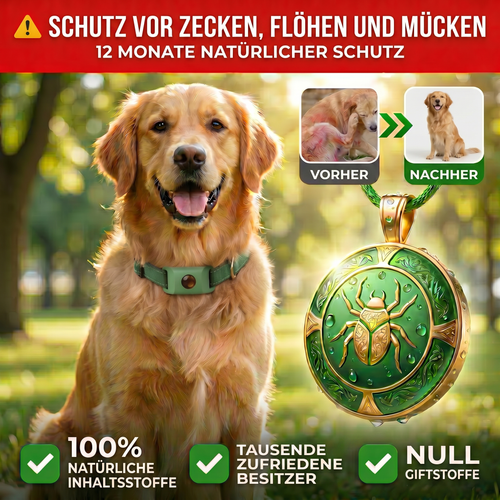 Natürlicher Zeckenschutz Anhänger für Hunde